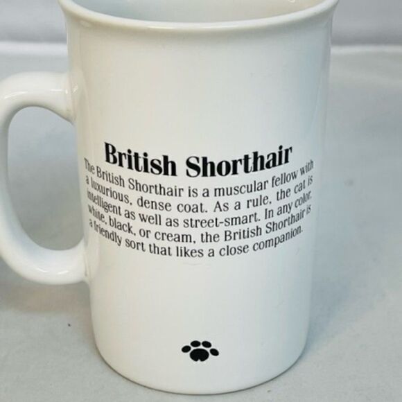 2 British Shorthair & Siamese Kitty Cat Coffee Mugs Cup Ceramic Papel Freelance - Picture 8 of 9